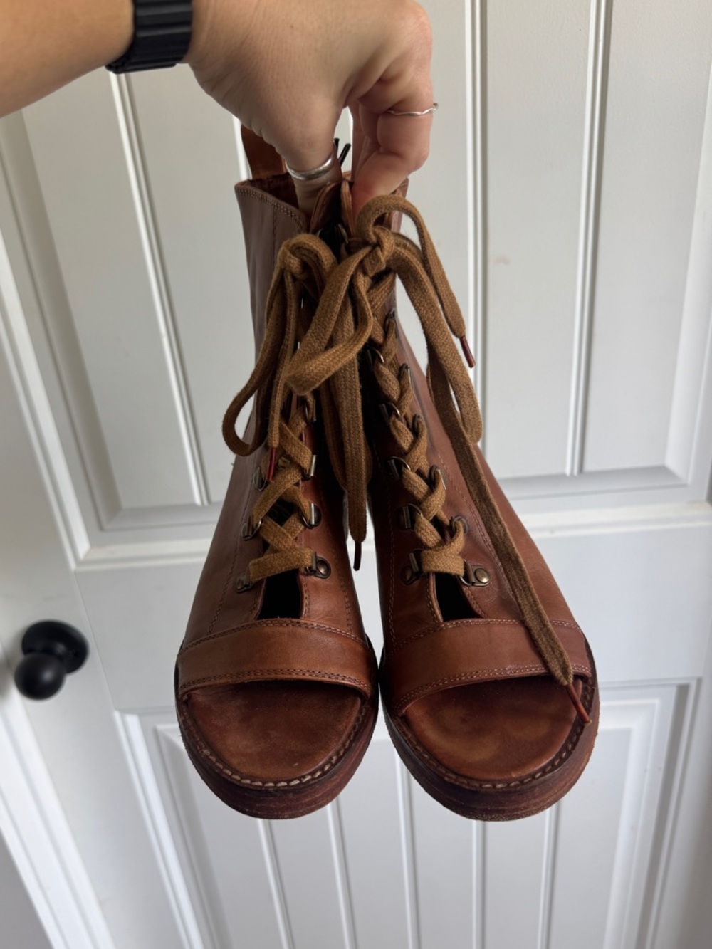 Free People lace up heel